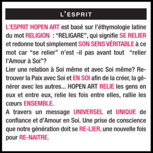 CARRE L'ESPRIT HOPEN ART