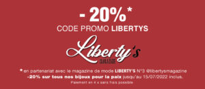 PROLONGATION BANDEAU CODE PROMO LIBERTYS